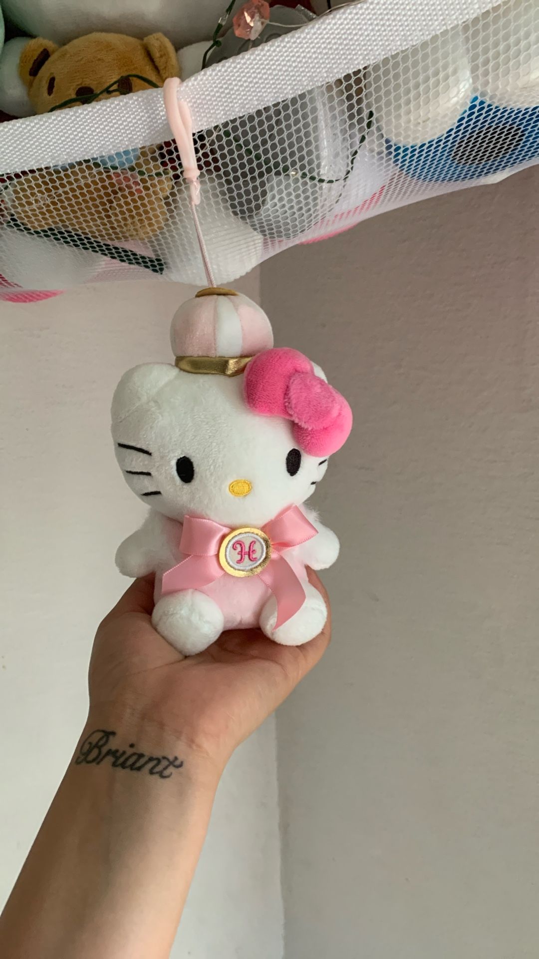 Pink Hello Kitty Cotton Candy Key Chain Or Purse Chain