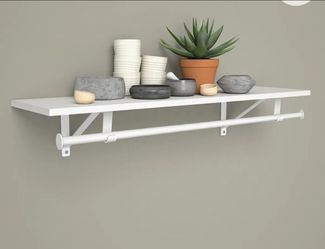 Closet shelf with clothing rod