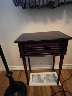 Antique wood table.