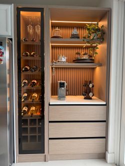 Coffee station, wine cellar