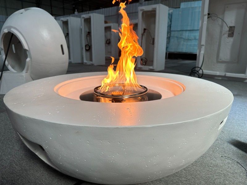 Concrete Round Fire Pit Table 42" JRC42 – 70,000 BTU Propane/NG – Outdoor Patio