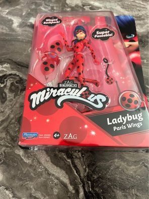 new sealed miraculous ladybug figure paris wings