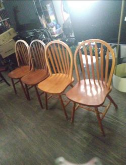 Indoor wood chairs all 4