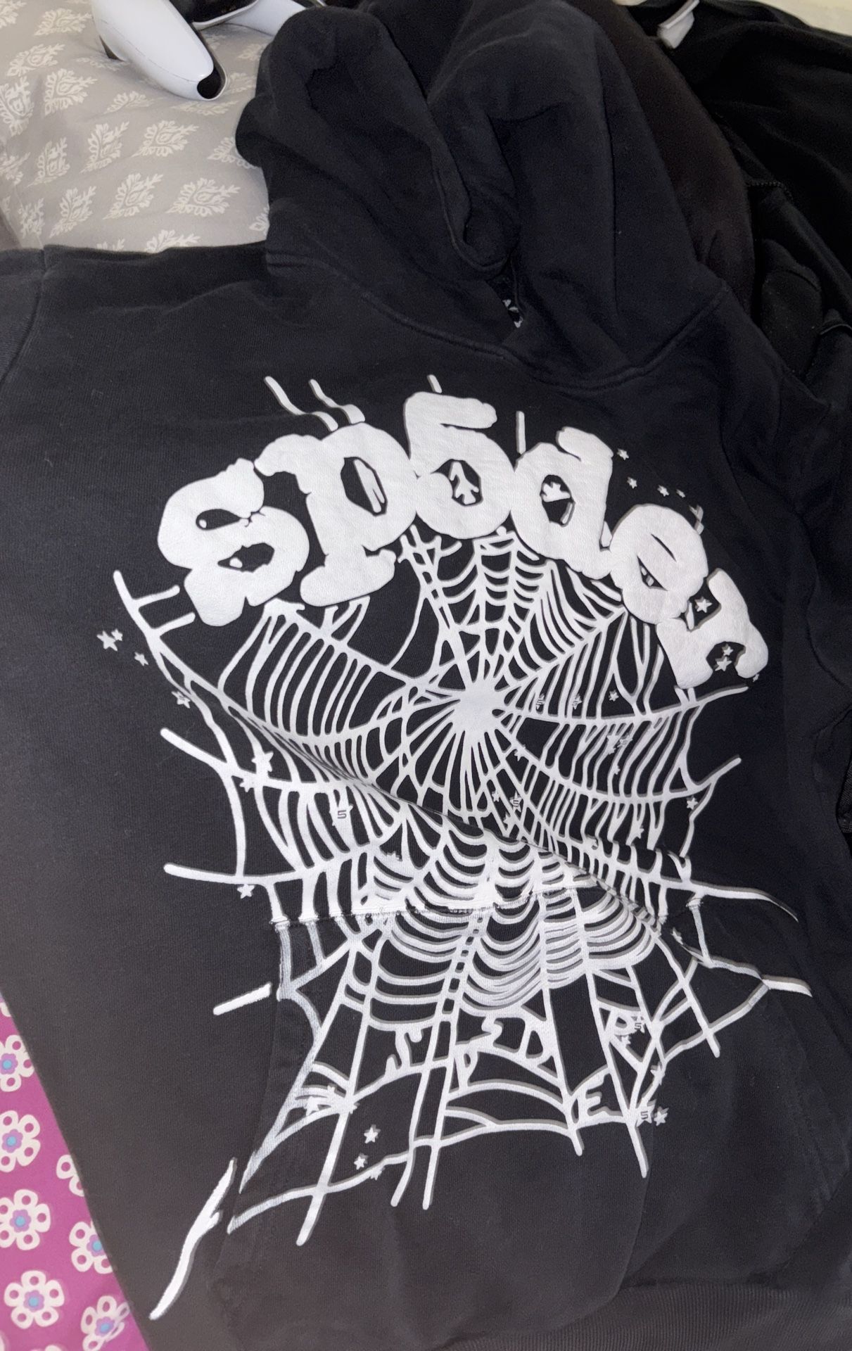 Sp5der Black Hoodie