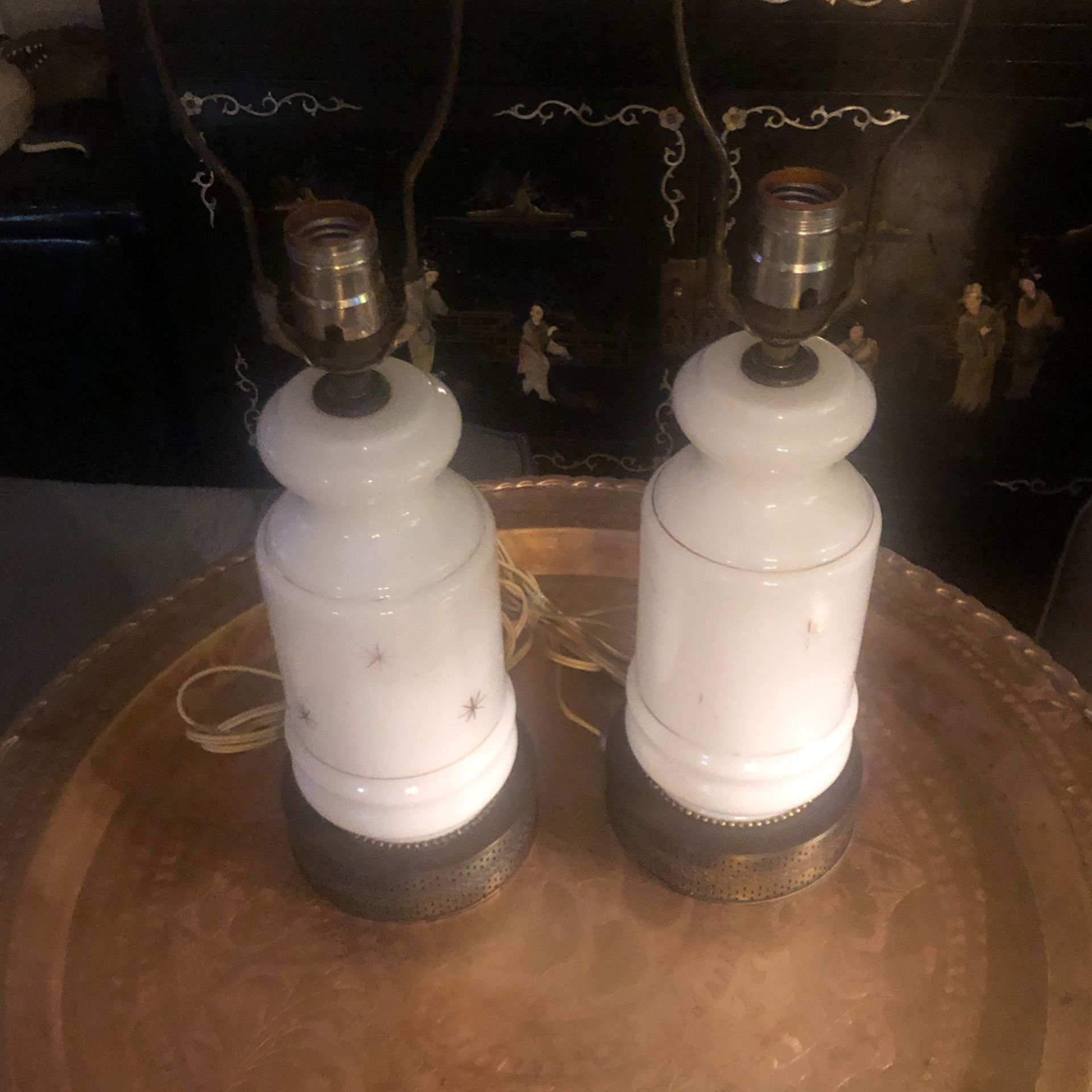 Mid Century Atomic Starburst Lamps