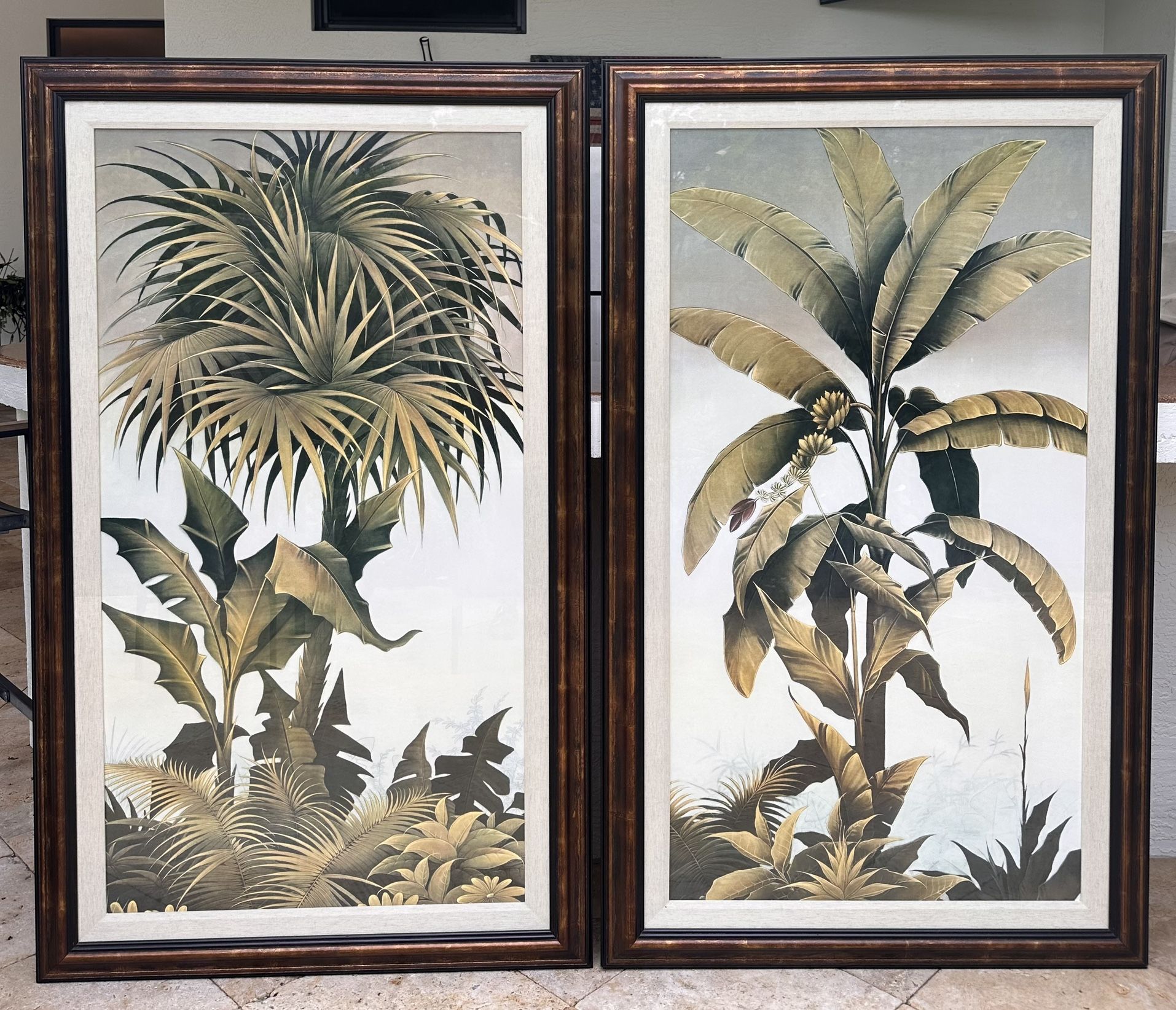 Pair Of Palms Paintings