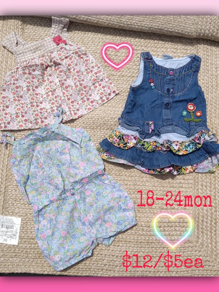 18 Mon Girl Dresses & Romper