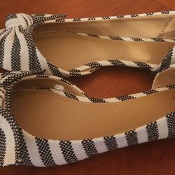 A New Day Jayme Striped Bow Flats, New