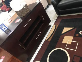 Bamboo console tv stand