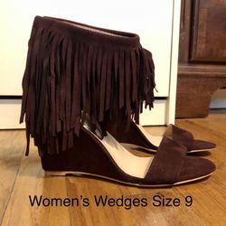 NEW Women’s Fringe Wedges, Size 9 Never Worn!! New