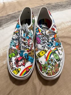 Vans x Crayola Authentic DIY Sketch Your Way Lace Up Skate Sneaker Mens Size 11