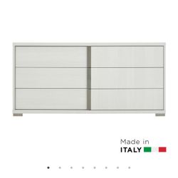 White Long bedroom dresser / 6 drawers BRAND NEW