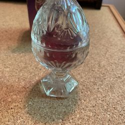 Avon Cut Glass Egg-shaped Candle