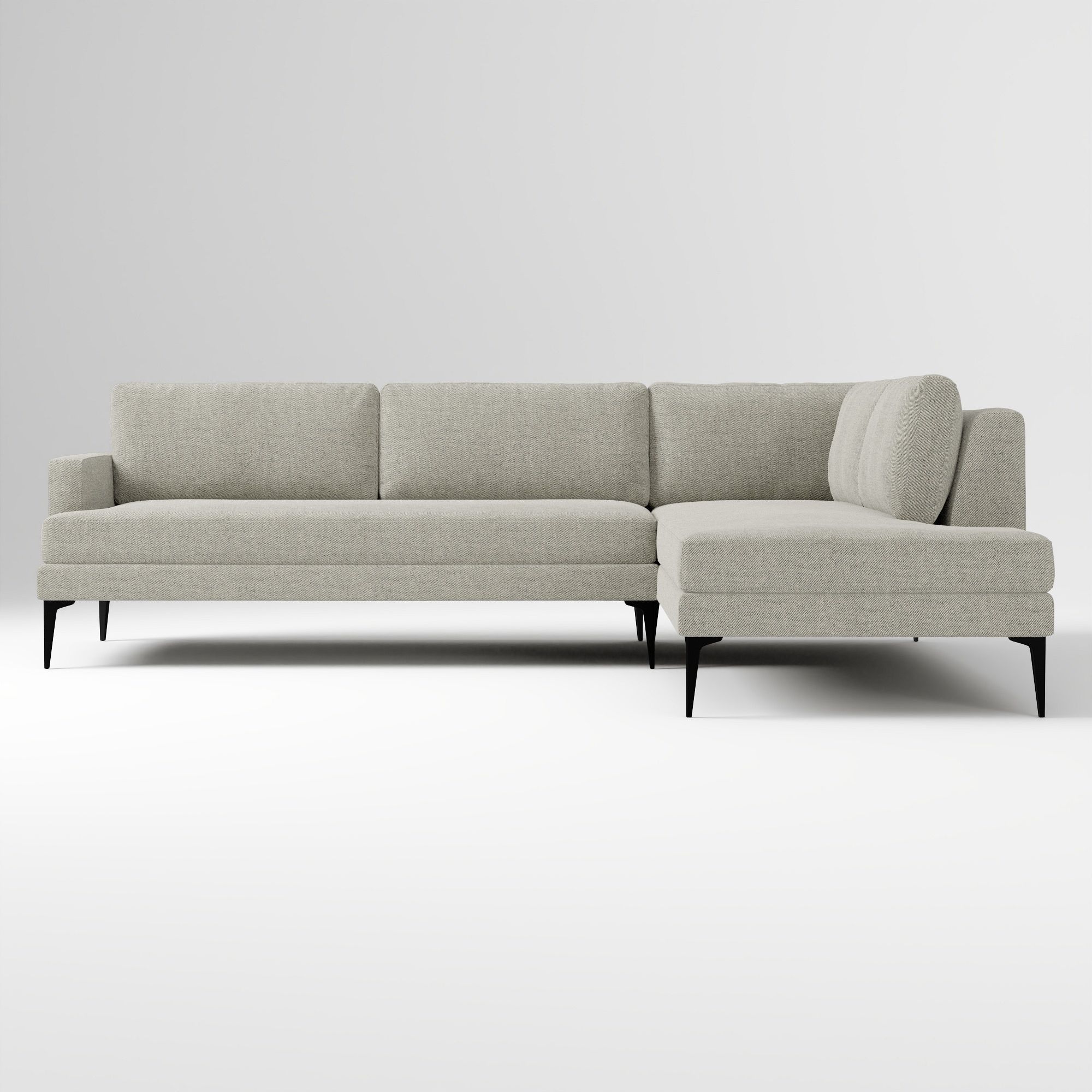 West Elm Couch And Ottoman: Andes 2-Piece Bumper Chaise Sectional (90"–105")