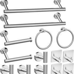 14 Pieces Bathroom Hardware Set Brushed Nickel
