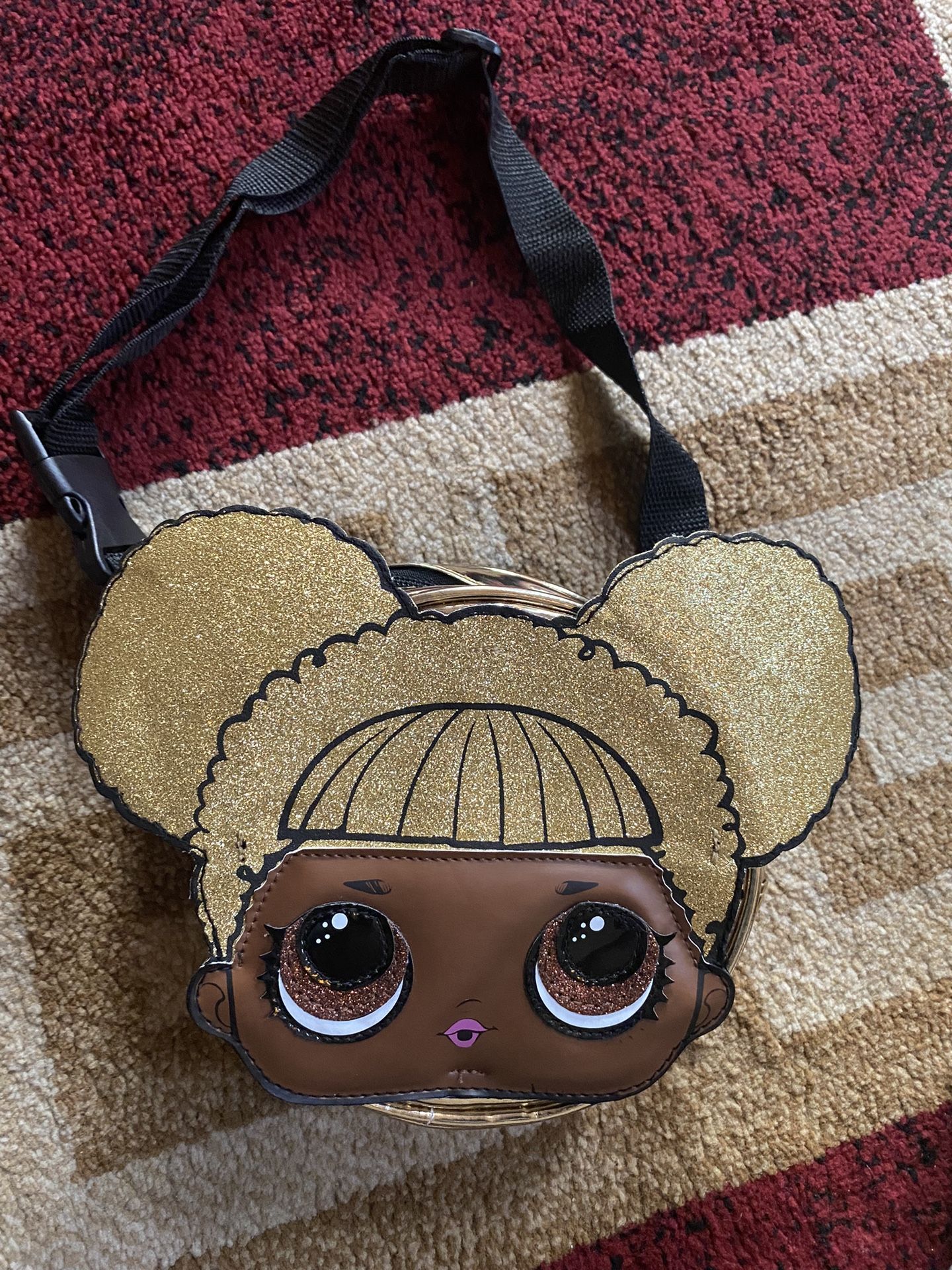 Lol Doll Queen Bee Gold Glitter Purse