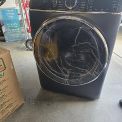 GE Profile 7.8 cu. ft. vented Gas Dryer in Sapphire Blue with Steam and Sanitize Cycle