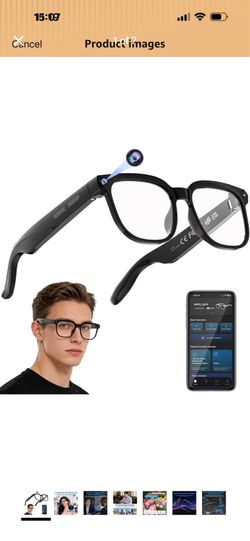 Brand New In Box Unopened    AI Smart Glasses with Camera, 4K HD Video & Photo Capture, Real-Time Translation, Recording Glasses with AI Assistant, Op