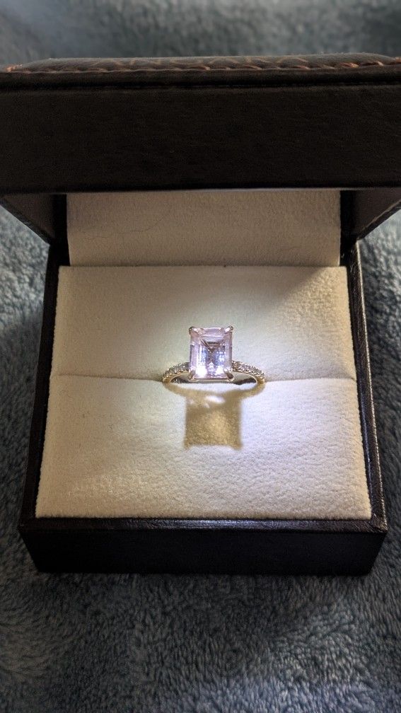 3.1 Carat Morganite Engagement Ring 
