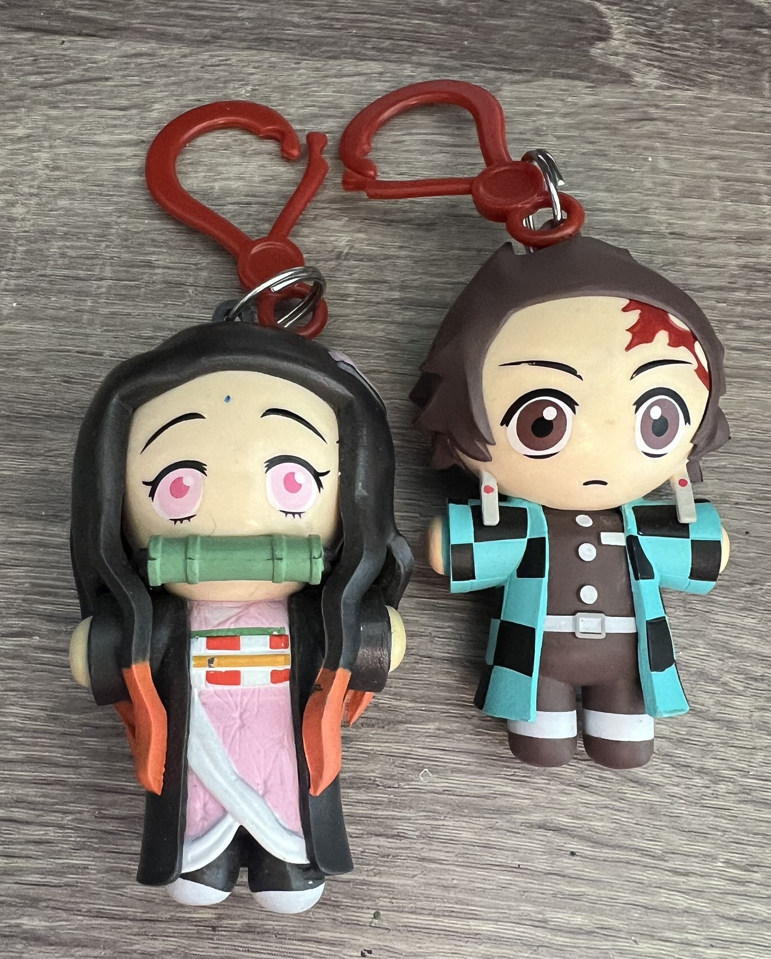 Tanjiro & Nezuko Kamado Clip On Backpack Keychain Demon Slayer Anime Manga