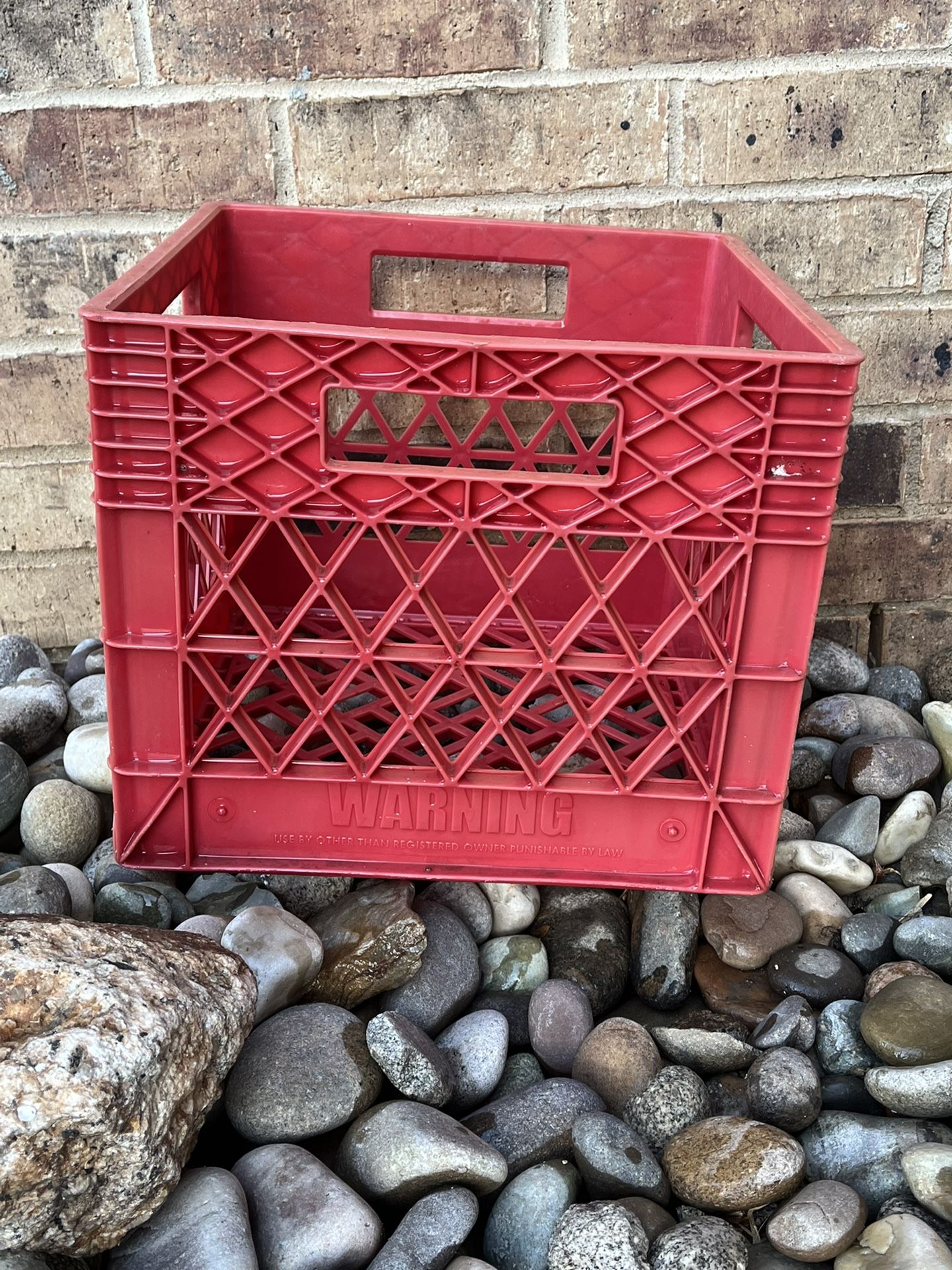 Vintage Southern Foods Red Hard Plastic Retro Milk Crate for Sale in