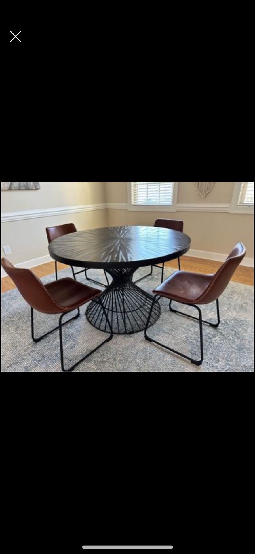 48 Inch Diameter Dining Table With 4 Chair