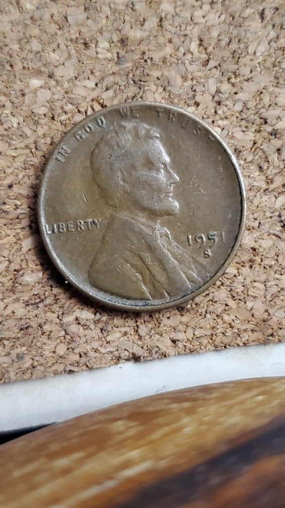 US Mint Mark S Rare 1951 Wheat Penny