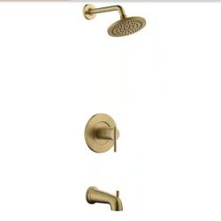 Glacier Bay Single-Handle 1-Spray Tub & Shower Faucet in Brushed Gold 