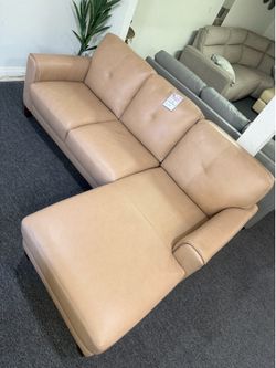 Leather chaise sofa 2 pc / Ashlinn