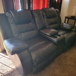 Free Black Reclining Loveseat