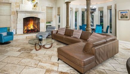 Incanto Brown Leather Sectional Sofa with Chaise, Contemporary Modern