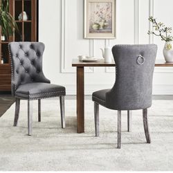 New Leather Dining Chairs (Gray)