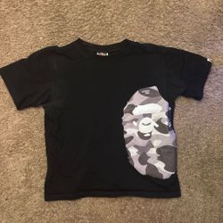 Bape Black And Grey Camo T-Shirt