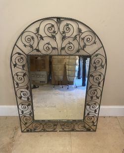 Iron Scroll Mirror