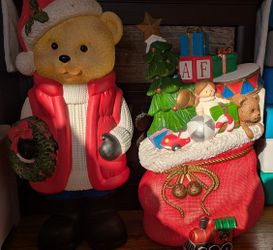 Home Depot Christmas Blow Mold 3ft Teddy Bear