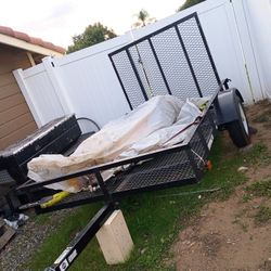 Carry-On Trailer 5 ft. x 8 ft. Mesh Floor Utility Trailer,