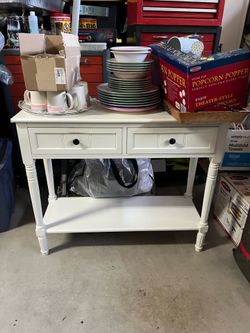 2 drawer console table