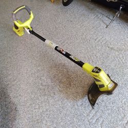 RYOBI. WEED EATER. &. EDGER. BATTERY &.  ELECTRIC PLUG IN THE WALL.  VERY QUIET 
