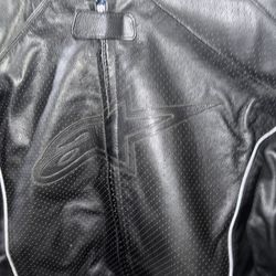 Alpinestars TZ-1 Reload Leather Jacket Mens 44 Black CLEAN