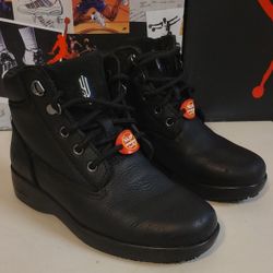 CACTUS FOOTWEAR WORK BOOT LS60 BLACK SLIP RESISTANT MEMORY FOAM INSOLE WOMEN'S Size 7