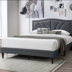 Fulll Size Grey Plain With Orthopedic Matres!!!!