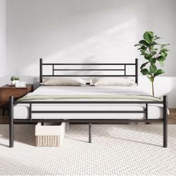 Novilla King Size Bed Frame with Headboard and Footboard, 14 Inch Metal Platform Bed Frame King