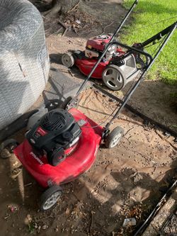 2 Free lawnmowers not working