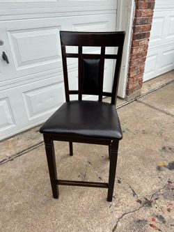 Wooden leather chair