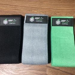 Hip Booty Bands Fabric Resistance Bands for Yoga Home Workout (Set of 3)