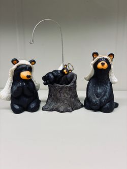 Bearfoots Bears Beartivity Christmas Nativity Scene Figurine Set Jeff Fleming