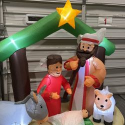 Gemmy Inflatables Holy Family Nativity Scene