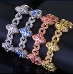 Clover 4 Leaf Bracelet Gold|Rose Gold| sliver |Blue|Pink bracelet (1only)