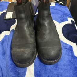 Red back Boots-Steel Toe Size 10