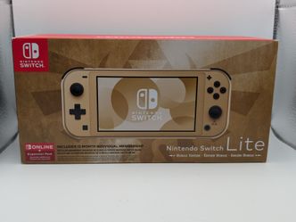 BRAND NEW Nintendo Switch Lite Zelda Hyrule Edition + 1-Year Online & Expansion